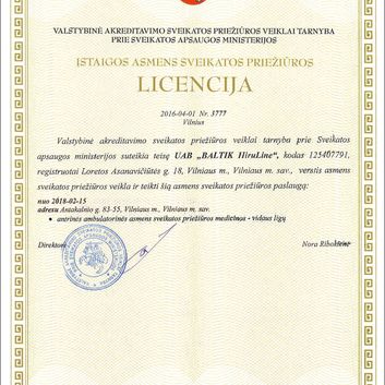 Sveikatos priežiūros licenzija, gydymas dėlėmis